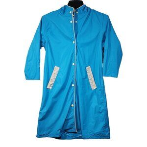 Fit Rite Childs Raincoat Sz S 7 8 Waterproof Jacket Full Length Reflective Hood